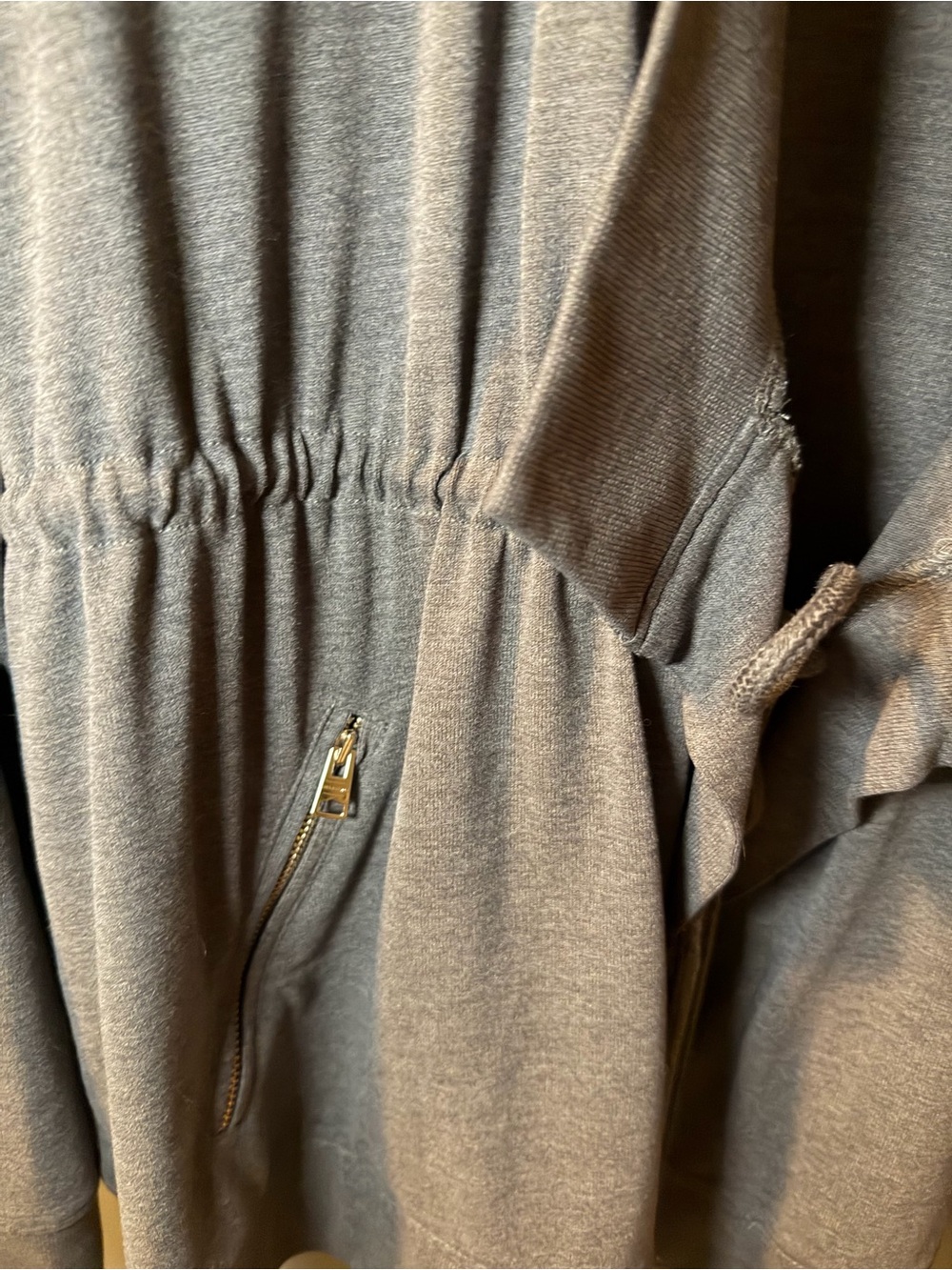 All Saints Gray Open-Front Drawstring Cardigan - Picture 2 of 8